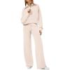 imageXIEERDUO Lounge Sets For Women 2025 Half Zip Sweatshirt And Wide Leg Sweatpant 2 Piece Outfits Sweatsuit TracksuitKangarooapricot