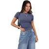 imageXIEERDUO Basic Tops for Women Short Sleeve Baby Tees 23 Pack Crew Neck T Shirts Slim Fit Tees2 Pack BlackBlue