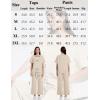 imageXIEERDUO Women Two Piece Outfits Loungewear For Women 2 Piece Set Wide Leg Pant Set Loungewear Tracksuit Khaki S
