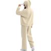 imageXIEERDUO Womens 2 Piece Outfits 2024 Sweatsuit Set Track Suits Oversized Hoodie Sweatshirts Wide Leg Sweatpants with PocketsA07apricot