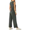 imageXIEERDUO Womens 2 Piece Outfits Crewneck Sleeveless Wide Leg Pants Matching Lounge Set Casual Summer Tracksuit Spring Loungewear S