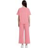 imageXIEERDUO Womens 2 Piece Outfits For Women Loose Pajamas Pullover Tops And Wide Leg Pants Lounge Sets Tracksuit Sweatsuit06lightcoral