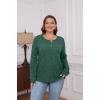 imageXIEERDUO Sweater for Women Long Sleeve Henley Shirts Tunic Tops to Wear with Leggings crew neck Sweaters Trendy 2024Dark Green