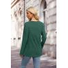 imageXIEERDUO Sweater for Women Long Sleeve Henley Shirts Tunic Tops to Wear with Leggings crew neck Sweaters Trendy 2024Dark Green
