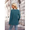 imageXIEERDUO Sweater for Women Long Sleeve Henley Shirts Tunic Tops to Wear with Leggings crew neck Sweaters Trendy 2024Navy