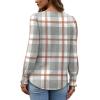 imageXIEERDUO Blouses for Women Dressy Casual Long Sleeve Shirts Fashion Clothing Puff Sleeve Tunic Tops with Smocked CuffsCgrey Block