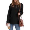 imageXIEERDUO Long Sleeve Shirts for Women Henley Fall Womens Tops Crew Neck Blouses Dressy Casual Winter Clothes S3XlBlack