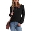 imageXIEERDUO Long Sleeve Shirts for Women Henley Fall Womens Tops Crew Neck Blouses Dressy Casual Winter Clothes S3XlBlack