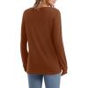 imageXIEERDUO Long Sleeve Shirts for Women Henley Fall Womens Tops Crew Neck Blouses Dressy Casual Winter Clothes S3XlCaramel