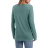 imageXIEERDUO Long Sleeve Shirts for Women Henley Fall Womens Tops Crew Neck Blouses Dressy Casual Winter Clothes S3XlGreyblue