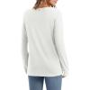 imageXIEERDUO Long Sleeve Shirts for Women Henley Fall Womens Tops Crew Neck Blouses Dressy Casual Winter Clothes S3XlWhite