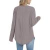 imageXIEERDUO Women Tunic Tops Dressy Casual Long Sleeve Shirts Fall Trendy Waffle Knit Crewneck Curved Hem Fashion Clothing 2025Bcoffee