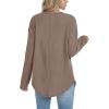 imageXIEERDUO Women Tunic Tops Dressy Casual Long Sleeve Shirts Fall Trendy Waffle Knit Crewneck Curved Hem Fashion Clothing 2025Ccaramel