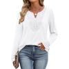 imageXIEERDUO Boho Tops for Women Blouses Dressy Casual V Neck Long Sleeve Shirts Fall Outfits Trendy Vacation ClothesA White