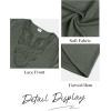 imageXIEERDUO Boho Tops for Women Blouses Dressy Casual V Neck Long Sleeve Shirts Fall Outfits Trendy Vacation ClothesArmy Green