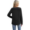 imageXIEERDUO Boho Tops for Women Blouses Dressy Casual V Neck Long Sleeve Shirts Fall Outfits Trendy Vacation ClothesBlack