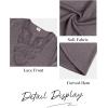 imageXIEERDUO Boho Tops for Women Blouses Dressy Casual V Neck Long Sleeve Shirts Fall Outfits Trendy Vacation ClothesGrey Purple