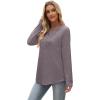 imageXIEERDUO Boho Tops for Women Blouses Dressy Casual V Neck Long Sleeve Shirts Fall Outfits Trendy Vacation ClothesGrey Purple