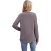 imageXIEERDUO Boho Tops for Women Blouses Dressy Casual V Neck Long Sleeve Shirts Fall Outfits Trendy Vacation ClothesGrey Purple