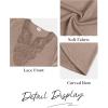 imageXIEERDUO Boho Tops for Women Blouses Dressy Casual V Neck Long Sleeve Shirts Fall Outfits Trendy Vacation ClothesKhaki