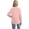 imageXIEERDUO Boho Tops for Women Blouses Dressy Casual V Neck Long Sleeve Shirts Fall Outfits Trendy Vacation ClothesLigth Pink