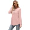 imageXIEERDUO Boho Tops for Women Blouses Dressy Casual V Neck Long Sleeve Shirts Fall Outfits Trendy Vacation ClothesLigth Pink