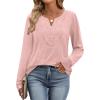 imageXIEERDUO Boho Tops for Women Blouses Dressy Casual V Neck Long Sleeve Shirts Fall Outfits Trendy Vacation ClothesLigth Pink