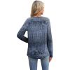 imageXIEERDUO Boho Tops for Women Blouses Dressy Casual V Neck Long Sleeve Shirts Fall Outfits Trendy Vacation ClothesZ Navy Printed