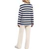 imageXIEERDUO Lounge Sets for Women 2 Piece V Neck Button Matching Sweatsuit Loungewear Fall Outfits Fashion Clothing PajamasStripes Navy