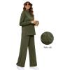 imageXIEERDUO Womens Side Slit Lounge Sets 2 Piece Outfits Mock Neck Tracksuit Fashion Sweatsuit Wide Leg Loungewear S3XLArmy Green