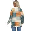 imageXIEERDUO Womens Long Sleeve Tops Color Block Casual Crewneck Tops Tshirt Basic Tee Fall Fashion Clothes Trendy OutfitsPatternedorange and Blue Plaid