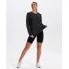 imageXIEERDUO Womens Workout Tops Long Sleeve Quick Dry UPF 50 Sun Protection Shirts for Hiking Running S3XL03 Black