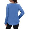 imageXIEERDUO Womens Workout Tops Long Sleeve Quick Dry UPF 50 Sun Protection Shirts for Hiking Running S3XL05 Blue