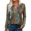 imageXIEERDUO Womens Long Sleeve Shirts Fall Tunic Tops Henley V Neck Blouses Dressy Casual 2025 Winter Trendy ClothesFvintage Boho