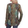 imageXIEERDUO Womens Long Sleeve Shirts Fall Tunic Tops Henley V Neck Blouses Dressy Casual 2025 Winter Trendy ClothesFvintage Boho