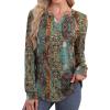imageXIEERDUO Womens Long Sleeve Shirts Fall Tunic Tops Henley V Neck Blouses Dressy Casual 2025 Winter Trendy ClothesFvintage Boho