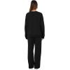 imageXIEERDUO Sweatsuits Women 2 Piece Outfit Matching Lounge Sets Fall Outfits 2025 Fashion Clothing Crewneck Track SuitsBlack