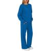 imageXIEERDUO Sweatsuits Women 2 Piece Outfit Matching Lounge Sets Fall Outfits 2025 Fashion Clothing Crewneck Track SuitsBlue