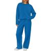 imageXIEERDUO Sweatsuits Women 2 Piece Outfit Matching Lounge Sets Fall Outfits 2025 Fashion Clothing Crewneck Track SuitsBlue