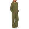 imageXIEERDUO Sweatsuits Women 2 Piece Outfit Matching Lounge Sets Fall Outfits 2025 Fashion Clothing Crewneck Track SuitsGrey Green