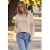 imageWomens Sweaters Fall Fashion 2025 Long Sleeve Button Cuff Soft Knit Pullover Trendy Tops Dressy Casual BlousesApricot