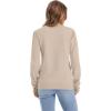 imageWomens Sweaters Fall Fashion 2025 Long Sleeve Button Cuff Soft Knit Pullover Trendy Tops Dressy Casual BlousesApricot