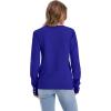 imageWomens Sweaters Fall Fashion 2025 Long Sleeve Button Cuff Soft Knit Pullover Trendy Tops Dressy Casual BlousesBlue