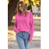 imageWomens Sweaters Fall Fashion 2025 Long Sleeve Button Cuff Soft Knit Pullover Trendy Tops Dressy Casual BlousesPink