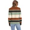 imageWomens Sweaters Fall Fashion 2025 Long Sleeve Button Cuff Soft Knit Pullover Trendy Tops Dressy Casual BlousesStripe