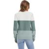 imageWomens Sweaters Fall Fashion 2025 Long Sleeve Button Cuff Soft Knit Pullover Trendy Tops Dressy Casual BlousesWhite Green Blue