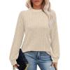 imageXIEERDUO Long Sleeve Shirts For Women Dressy Casual Mock Neck Fall Fashion 2025 Soft Lightweight Tunic SweatersKhaki