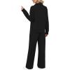imageXIEERDUO Womens 2 Piece Lounge Sets Full Zip Up Sweatsuit Wide Leg Tracksuit Workout Outfits Fashion Airport WearA Black