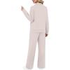 imageXIEERDUO Womens 2 Piece Lounge Sets Full Zip Up Sweatsuit Wide Leg Tracksuit Workout Outfits Fashion Airport WearApricot