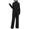 imageXIEERDUO Womens 2 Piece Lounge Sets Full Zip Up Sweatsuit Wide Leg Tracksuit Workout Outfits Fashion Airport WearBlack White